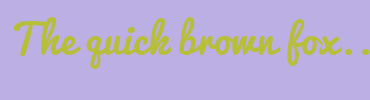 Image with Font Color B7BE37 and Background Color BBAFE3